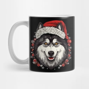 Siberian Husky Christmas Mug